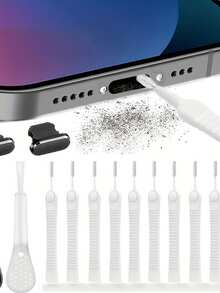 10pcs Multi Use Cleaning Set Charging Port Speakers Mobile Phones Showerheads Home Products Lint Debris Remover Electronic Household Tools