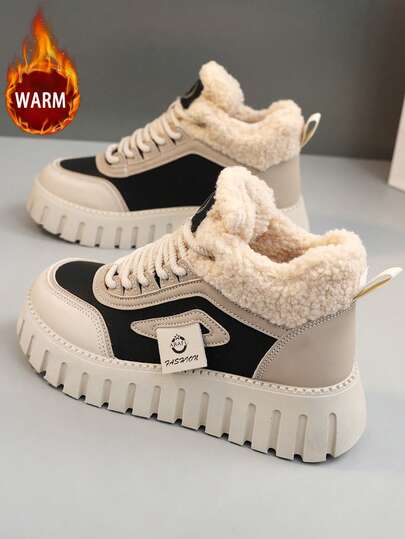 1双高品质女士冬季多功能时尚休闲保暖加厚高帮雪地靴，户外运动休闲鞋，适合日常穿着