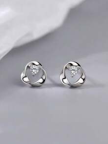 1 Pair Unique Design Fashionable Mobius Loop Earrings For Women, Minimalist Luxury Aesthetic New Jewelry