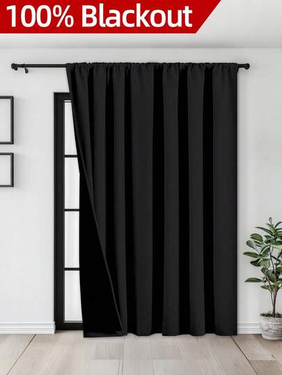 1 pieza Cortina térmica opaca - 99% resistente a los rayos UV, de poliéster, con ojales para barra, tejido liso no blanqueable, con tema de arte de dormitorio, con recubrimiento térmico opaco, reducción de ruido - ideal para dormitorio, estilo rústico y escuela para un sueño profundo, 110 g/m²