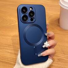 Metal Finish Soft Phone Case Compatible With Iphone 17 17 Air 17 Pro 17 Pro Max, Featuring Scratch-Resistant, Shock-Absorbing Full Camera Protection In An Ultra-Thin Design, Compatible With Iphone 13 11 16 Pro Max 15 14 12 16e - Navy Blue - View 4