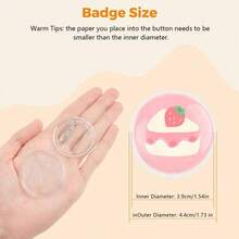 5/10/15/30pcs-DIY Badges Kit Button,Pins Clear Acrylic Design,Transparent Button Pins,Clamshell Button Pin Badges, Campus Name Display Frame, Photo Buttons For Crafts Supplies, Festivals Decorate Craft Supplies,Mini Clothing Crafts Transparent Pin, DIY Photo Button Make Your Own Button, Button Making Supplies - Multicolor - View 10