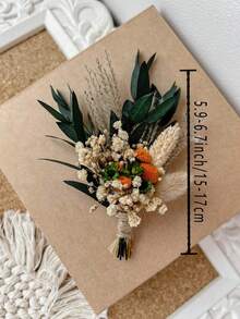 1/2/6/12pcs Mini Pink And Purple Dried Flower Arrangement , Bunny Tails | Pink Purple Dry Flower Bunch | Girls Bedroom - White Green 1 - View 5