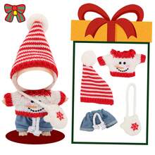 Neue Weihnachtskostüm-Accessoires, Puppen dekorieren, für Labubu, Weihnachtsferien-Dekoration, Feiertagsgeburtstaggeschenk (Puppe nicht enthalten)
