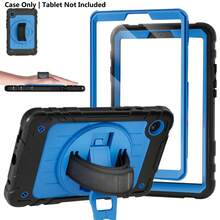 1pc Stock Case Compatible With IPad 11(A16 2025) IPad (A16) 11 Inch 11th Generation 2025 Galaxy Tab A8 10.5 Inch 2022 Galaxy Tab A9 8.7 Inch Galaxy Tab A9+/A9 Plus 11 Inch IPad Air4/Air5 10.9 2020/2022 Shockproof Case With Pencil Holder [360° Rotating Hand Strap] &Stand, Case Compatible With IPad Mini 6 Mini 7 8.3 Inch IPad Air2/Pro/4/5/6 9.7 Inch IPad 7th/8th/9th Gen 10.2 IPad10th/11th 10.9/11inch 2022/2024/2025 Case(Black+Sky Blue,Black)