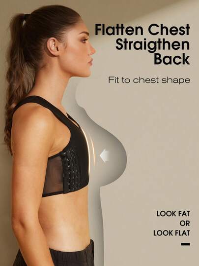 1pc Women Chest Binder, Microshaping Camisole Binder Top, Trans FTM Binder, Adjustable Seamless Chest Compression Vest, Sports Shapewear