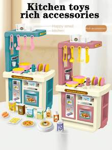 儿童厨房玩具套装，儿童角色扮演玩具套装，迷你烹饪用具仿真厨房玩具，亲子互动玩具，适合男孩女孩，生日礼物，节日礼物，万圣节互动礼物
