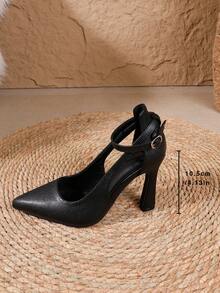 Jesień/Zima 2025 Klasyczne czarne szpilki ze szpiczastym noskiem na imprezę, damskie czółenka, eleganckie