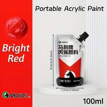 Marie's Acrylic Paint (100ml/3.38oz), Assorted Colors, Water-Proof, Portable Art Pigments For DIY Craft, Graffiti, Drawing, Painting, Canvas, Rock, Wood, Wall And Ceramic, Professional Rich Pigments For Adults & Artists - Single Piece - View 49