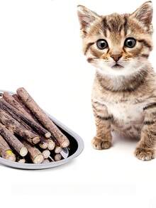 10pcs Cat Teeth Cleaning Chew Sticks,Catp, Dental Care, Cat Toys, Teeth Grindcatatnip Sticks, Matatabi, Cats Self-Playing Chewing Toys - Multicolor - View 11