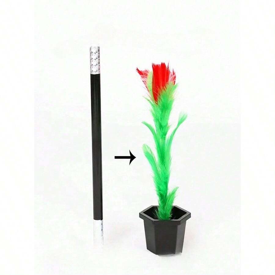 1pc Magic Trick Toy, Magic Wand To Flower, Transforming Magic Box, Magic Coin Trick Props, Suitable For Family Party, Street Performance, Stage Show - Multicolor - View 1