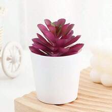 1 Stück Künstliche Flockige Sukkulente mit Diamantmuster/Kleiner weißer Topfpflanze, künstliche Blumendekoration, Gefälschte Topfpflanze, lebensechte grüne Pflanze, geeignet für Zimmer, Wohnzimmer, Teetisch, Schreibtisch, Geschenk, Weihnachten