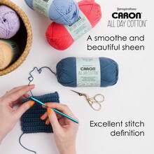 Premium Mercerized Cotton Yarn 3 Pack 173 Yards Each Soft Durable Knitting Crochet Thread Country Blue Color Quick-Dyeing Beginner Expert Use Scarves Blankets Home Decor Craft Projects - Kiwi - View 5