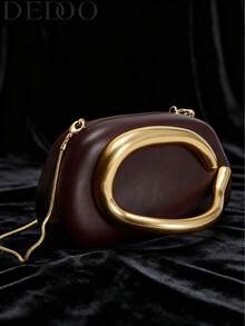 Dedoo 酒红色PU皮手拿包 - 情人节理想之选，舒适时尚，款式别致，个性化礼物之选，2025必备单品，风格独特，适合各种场合，品质奢华，价格实惠 - 咖啡棕 - 查看 2