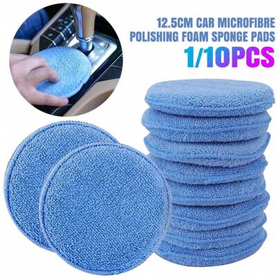 1/10x Car Microfibre Polishing Foam Sponge Wax Applicator Pads Cleaning Buffer