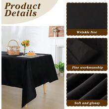 White Tablecloth Rectangle 60 X 102 Inch 2 Pack 6ft Polyester Fabric Table Cloths Rectangular Table Covers For Party Banquet Dining Birthday Wedding - White+60x102inch-6pack - View 3