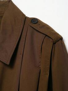 DEEKA Autumn/Winter New European & American Style Loose Versatile Commuting High-End Design Pleated Short Jacket - Brown - View 5