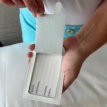 个性化阴影字母行李牌，PU旅行包标签，行李箱标签，送给她/他的最佳礼物