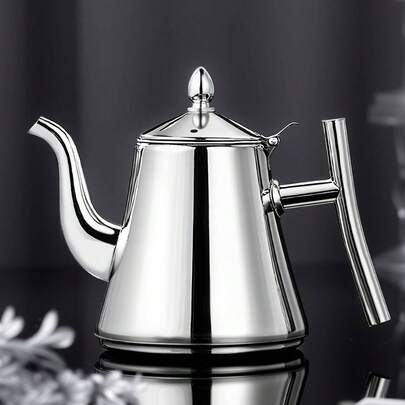 choxila 1 pieza Tetera de acero inoxidable con infusor, cafetera aislada, hervidor de agua, cafetera, hervidor de té, para el hogar, hotel, cafetería, restaurante