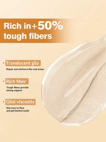 15ml Fiber Rubber Base Coat, Transparent Rubber Base Coat, Used To Strengthen/Build/Reinforce/Fortify Nails, Long-Lasting Protection, Removable, Suitable For Thin And Brittle Nails, Ideal For DIY Manicure At Home