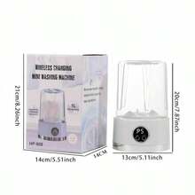 Portable Rechargeable Mini Washing Machine, Suitable For Home And Travel Use. Separate Washing For Underwear, Socks, Etc. With A Drainage-Free Washing Cup, 1L Capacity For Dedicated Clothes Washing, 2600MHA Battery Capacity, 360° Sealed Cleaning, 4D Wave Turbine Design. - 紫色 - 查看 9