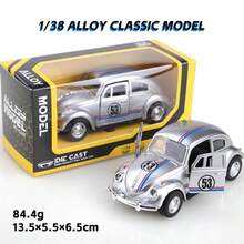 1:32 Scale Vintage Beetle Die-Cast Racing Car Model Toy | Mixed Colors | Alloy | Opening Doors, Manual Pull-Back Action | Ideal For Youngsters & Adults | Birthday Gift, Christmas Gift, Halloween Gift, Stocking Stuffer, Perfect Gift, Toys, Games - Multicolor - View 6