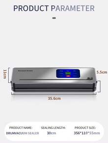 可充电自动真空封口机 - 迷你家用食品保鲜密封机电池容量 2000mAh - 黑色 - 查看 11