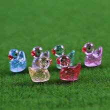 50 st mini glitterankor färgglada små hartsankor, kan döljas plastdjurfigurer, för lekhus miniatyr lekhus landskap akvariumdekoration (slumpmässig färg) - Multifärgad - Visa 6