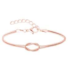 New Knotted Snake Bone Bracelet Love Knot Infinity Love Heart Couple Bracelet Romantic Chain - Bạc - Xem 8