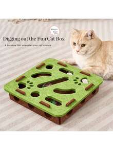 PETSIN Cat Self-Entertaining Toys, Pet Interactive Puzzle Tunnels, Scratch Pads, Scratching Posts, Climbing Towers, Squeaky Toys - Suitable For 10 Scenarios - Multicolor - View 4