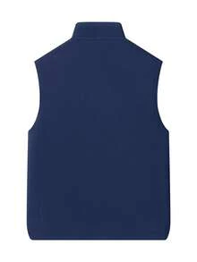 Men's Thermal Lined Vest, Thick Warm Outerwear For Autumn/Winter - Navy Blue - View 2