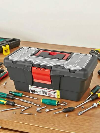 FRETE GRÁTIS e SEM VALOR MÍNIMO DE COMPRA!!! Caixa de ferramentas multifuncional com compartimentos empilháveis e bandejas removíveis – Design dobrável, expansível e portátil – Disponível em vários tamanhos e cores, ideal para oficina, casa, carro ou uso profissional.
