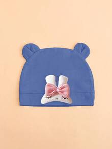 1pc Newborn Cute Rabbit Design Soft Warm Baby Hat, Suitable For Baby Boys And Girls, Everyday Wear All Seasons - Multicolor - View 14