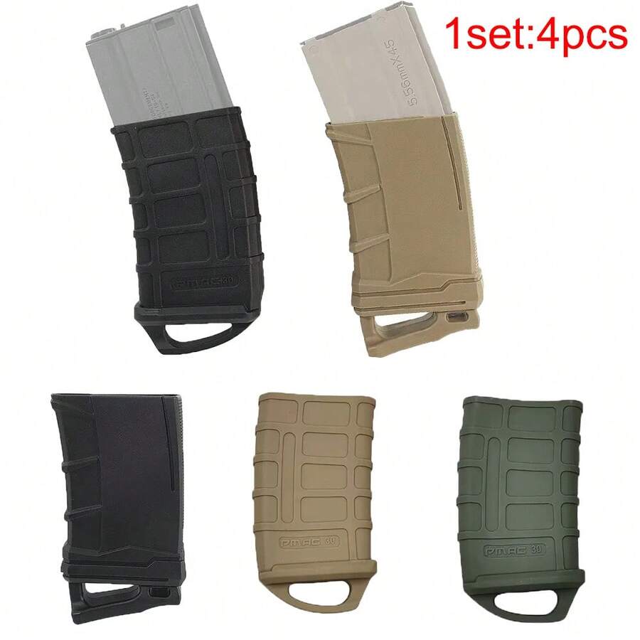 4 包弹匣快速装填器、快速拔枪橡胶辅助拔枪枪套,适用于 AR15/M4/M16/.223/5.56 弹匣拔枪器、保护袋套 - 彩色 - 查看 1