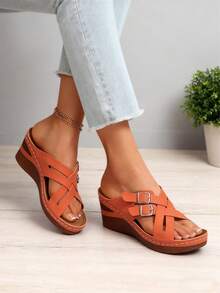 11Gladiator Sandals Slides Women Fashion Metallic Reptile-Embossed Heeled Sandals,Women's Gold Silver Slide Sandals Strappy Block Heel Bohemian Beach Shoes,Chic Gladiator Heeled Slides With Metal Buckle Dressy Summer Sandals,Platform Slide Sandals Women Fashion Reptile Print Ankle Strap Sandal,Women's Casual Luxury Slides Strappy Sandals Comfortable Low Heel - 橘子 - 查看 5