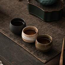 Ceașcă de ceai din gresie, ceașcă Master în stil antic japonez, set de ceai Kung Fu 80ml cană de cafea retro lucrată manual Matcha