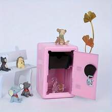 一套，金属小猪存钱罐，带钥匙和密码锁，可存放现金、硬币、笔记本、护照和其他物品，适合作为返校礼物、万圣节礼物和圣诞节礼物。 - 款式 - 查看 5