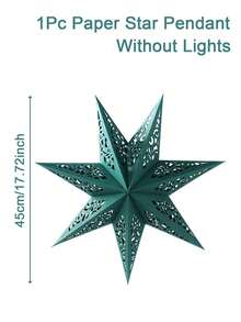 1 chụp đèn hình ngôi sao Giáng sinh 45cm, chụp đèn thiết kế rỗng hình ngôi sao bảy cánh, trang trí cây thông Noel, trang trí treo Giáng sinh, trang trí nhà Giáng sinh, trang trí phòng Giáng sinh - Nhiều màu - Xem 12