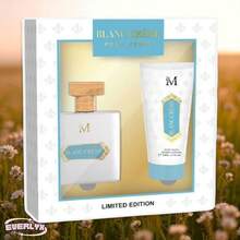 EverlyX Bộ nước hoa và sữa dưỡng thể Blanc Crème Pour Femme phiên bản giới hạn - Hương thơm nữ tính thanh lịch và tinh tế với hương kem - Bao gồm nước hoa Eau de Parfum 50ml và sữa dưỡng thể dưỡng ẩm - Thích hợp làm quà tặng - Giao hàng trong 24 giờ từ Tây Ban Nha - 50ml - Xem 2