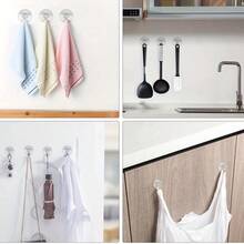 5/10/20pcs Suction Cup Hooks, Reusable Clear PVC Suction Cups With Metal Hooks, Suitable For Bathroom Walls, Window, Glass Door, Christmas, Halloween And Thanksgiving Decoration Hooks Christmas Decorations - Multicolor - View 6