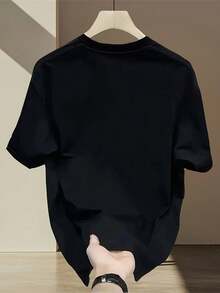 Camiseta Casual de Algodón para Hombre con Estampado de Payaso Vibrante - Manga Corta, Cuello Redondo, Ajuste Relajado, Estilo de Verano, Camiseta de Uso Diario |   Camiseta Gráfica Animada |   Camiseta de Ajuste Cómodo - Negro - Ver 4