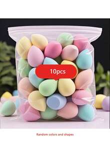 50pcs High Quality Latex Free Makeup Sponges Multi Color Foundation Blenders Smooth Application For All Skin. Random Color And Shape Multicolor Makeup Sponge, Mixed BB Cream, Foundation Liquid, , Also Mixed Concealer, Blush, Eyeshadow, Water-Resistant Dry Wet Use Powder Makeup Sponge