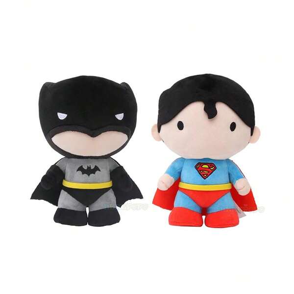 DC Comics 1pc 20cm Justice League Batman & Superman Soft Plush Doll, Cute Cartoon Character Doll, Christmas/Birthday Gift For Kids