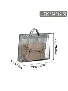 1pc Transparent Hanging Handbag Storage Bag - Waterproof Dustproof Bag, Suitable For Wardrobe Storage And Organization Of Designer Bags, Transparent Anti-Moth Anti-Humidity, Space Saving! (Display Prop Not For .) - Multicolor - View 12