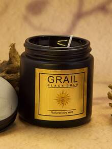 Matte Black Large Candle, Lavender/Sandalwood/Cedar/Jasmine/Red Rose Scented Soy Wax Candle, Unscented Frosted Glass Jar, Ideal Gift For Men & Women, Suitable For Dining Room, Bedroom, Bathroom, Study, Christmas, Thanksgiving, Christmas Eve, Mother's Day, Birthday