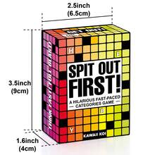 KAWAII KOI Partyspiele Kategorien Kartenspiele - Schnelles und lustiges Kartenspiel SPIT OUT FIRST für Spieler ab 14 Jahren, 2 bis 7 Spieler oder Teams - 107 Wort-Blitzkarten, perfekt für Familienspielabende und Partyfavoren