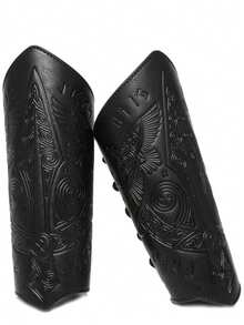 Medieval Leather Bracers Dragon Embossed Viking Leather Bracers Leather Arm Armer Cuff Leather Gauntlet Costumes Accessories