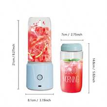 PANDA Z1 Portable Juicer 10 Blade Steel Knife Blender Household Fruit Mini Juicer Cup 420ML Capacity Smoothie Mixer Machine USB Rechargeable Juice Extractor Kitchen Tool