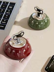 1pc Magnetic Kitchen Timer - Precision Countdown Timer With Strong Adhesive, Mechanical Desktop/Fridge Timer For Cooking, Baking & Studying (Easy-Read Dial) - Multicolor - View 5