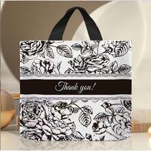 5/10/50pcs Premium Gift Bags, Thank You Shopping Bags With Soft Loop Handles - Multipurpose Shopping And Party Favor Bags For Weddings, Birthdays, And More - Durable Plastic Craft Bags For Home Decor, Room Decor, And Christmas Decorations